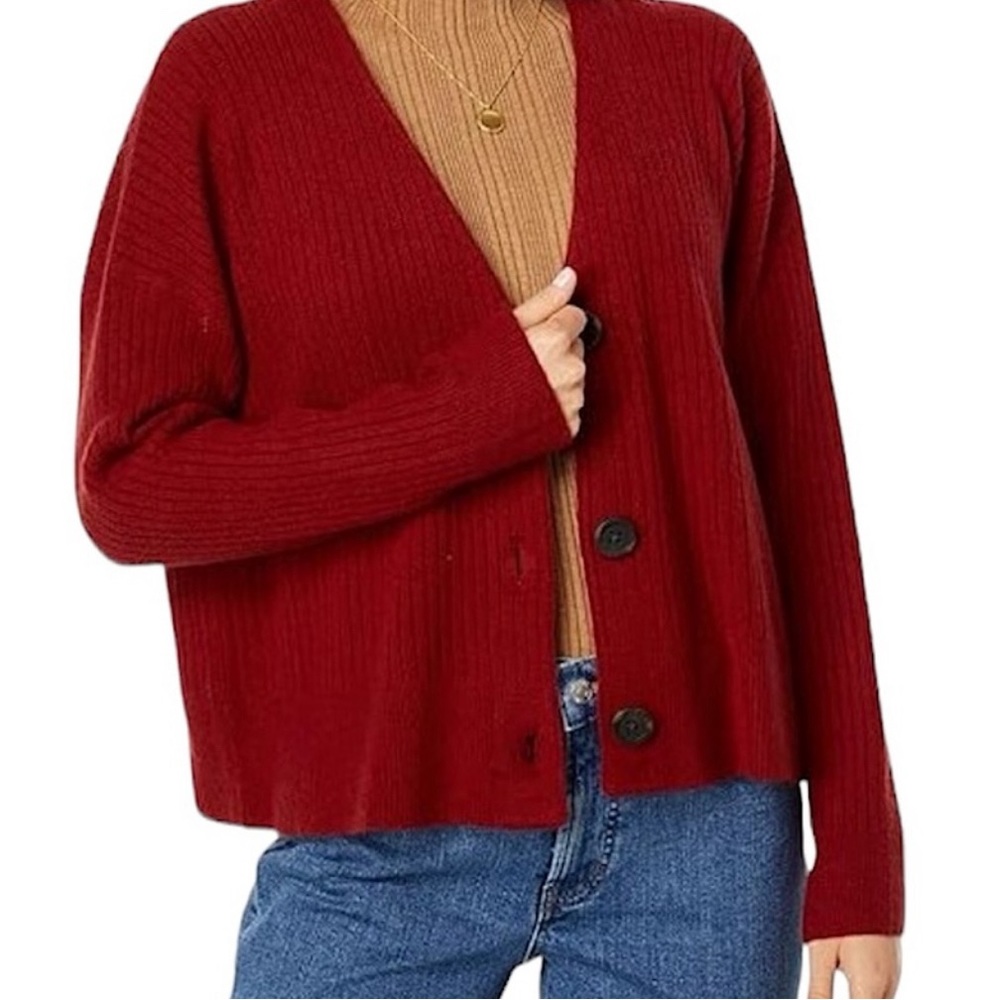 Madewell Ribbed Cardigan Sweater in Coziest Yarn